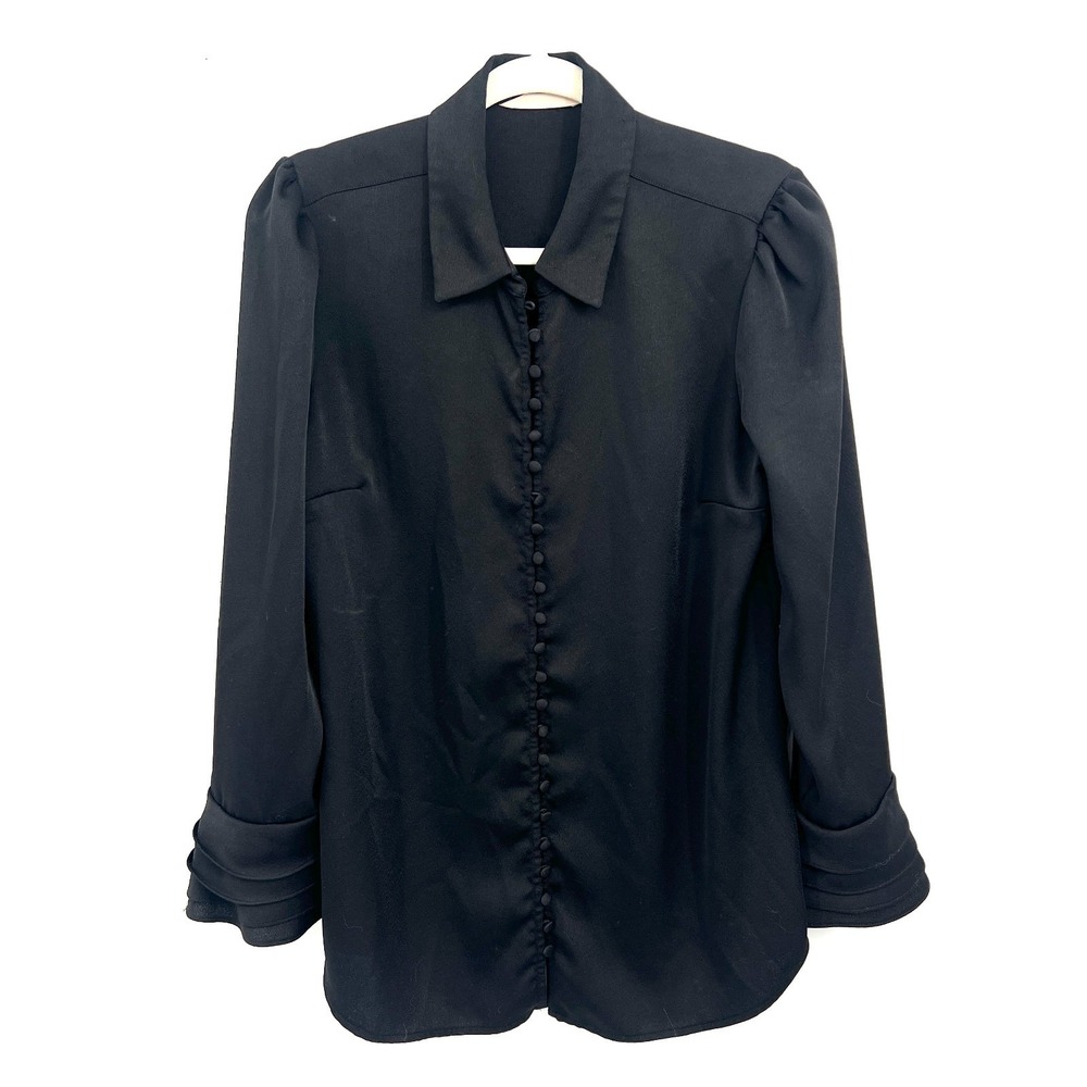Soft Surroundings Victorian Goth whimsigoth button front top Romantic poet M